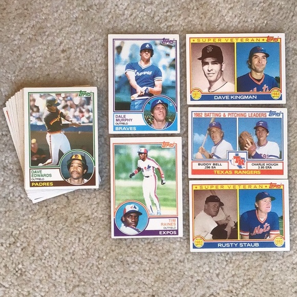 Vintage 1983 Topps MLB Trading Cards, Lot of 29 Cards - Picture 8 of 8